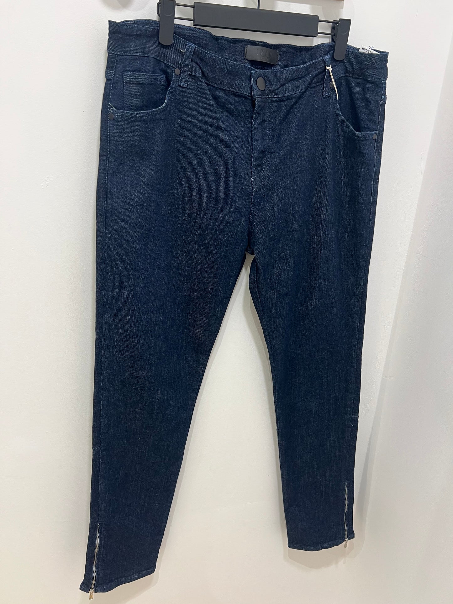 Jeans bleu zippé