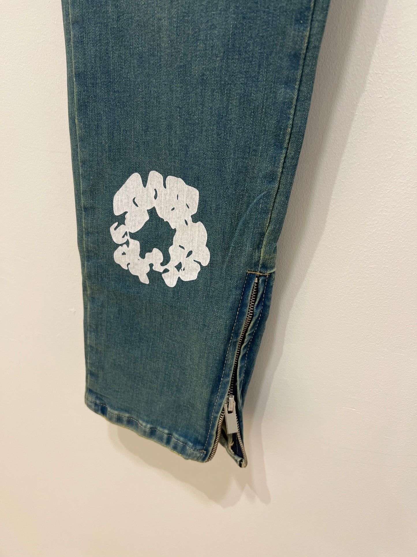 Jeans bleu flower