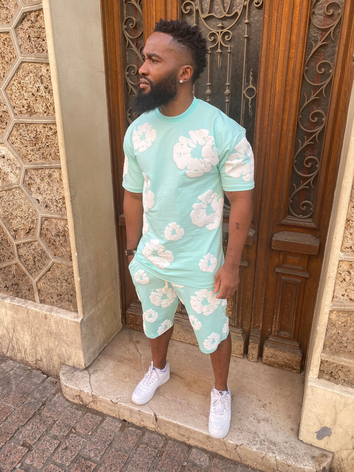 Ensemble Flower turquoise