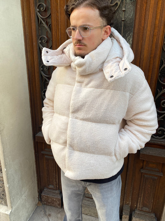 Doudoune laine beige