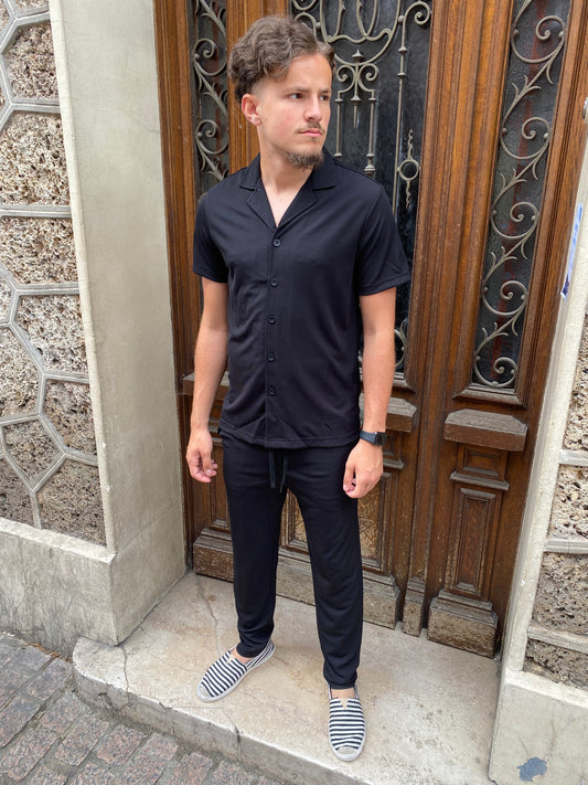 Ensemble plissé noir