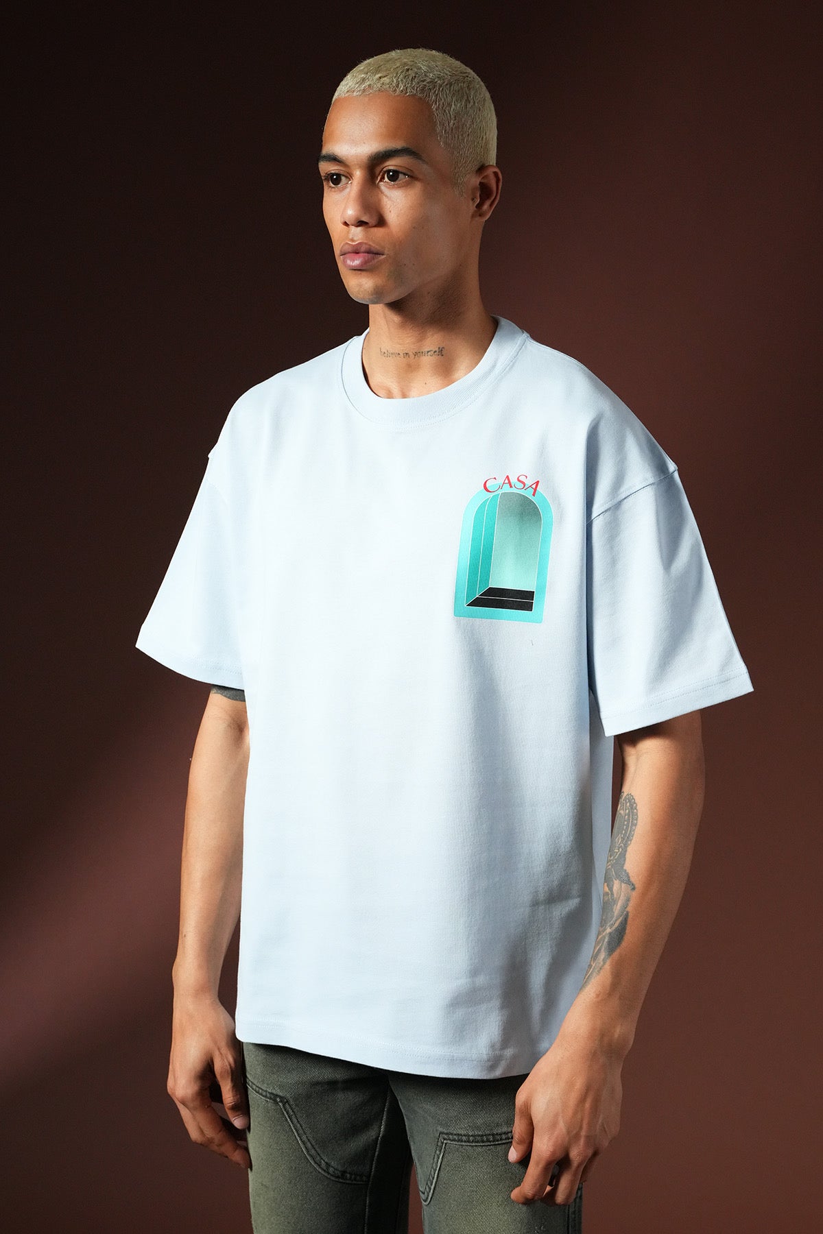 T-shirt Casa bleu ciel