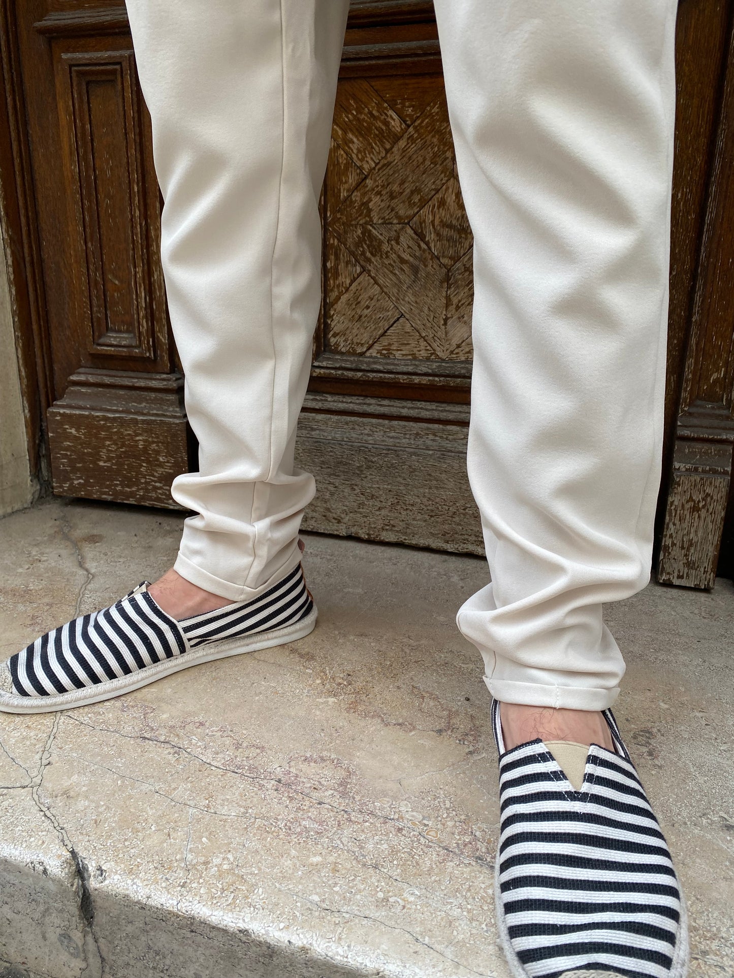 Pantalon à pince blanc
