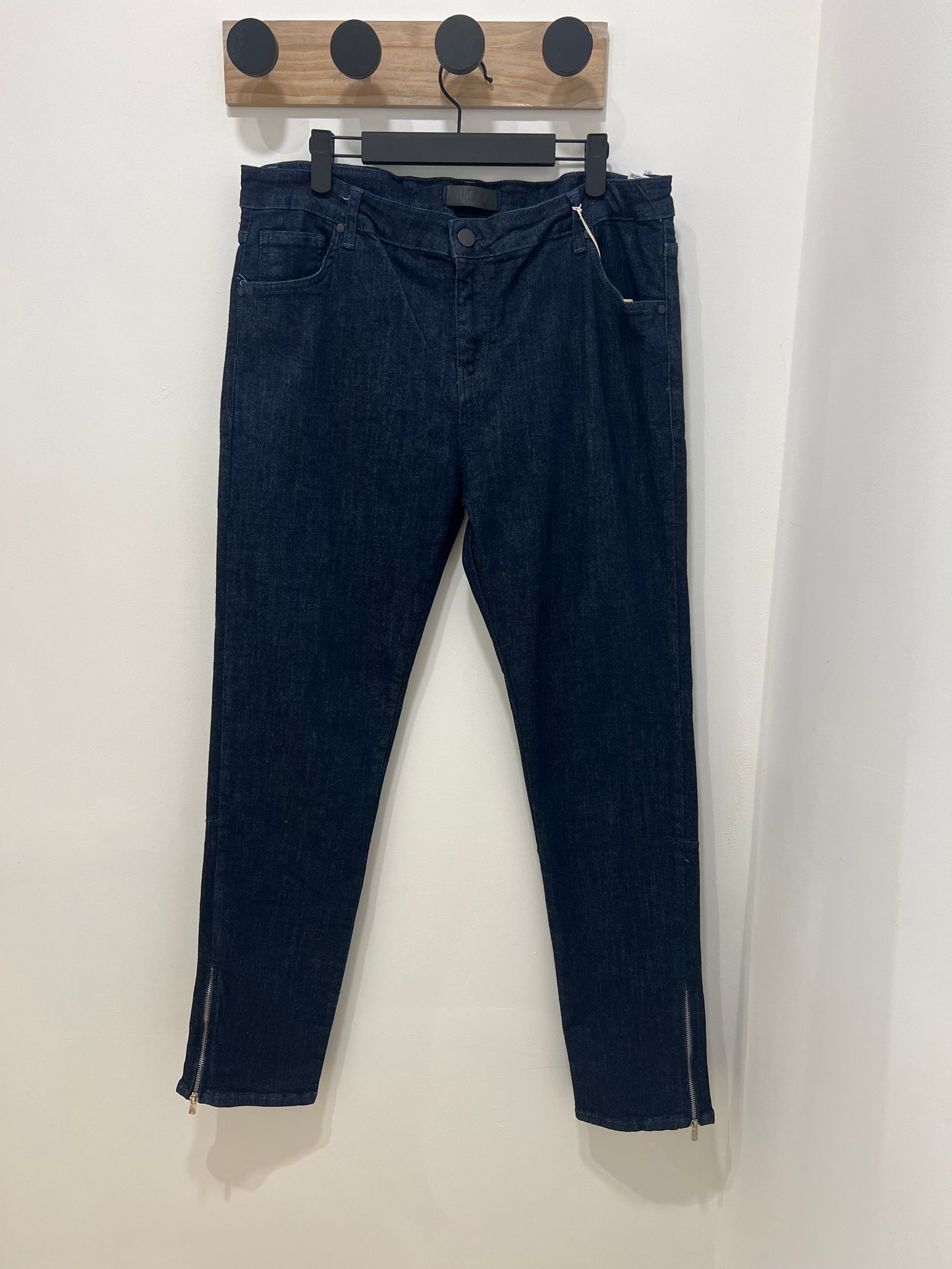 Jeans bleu zippé