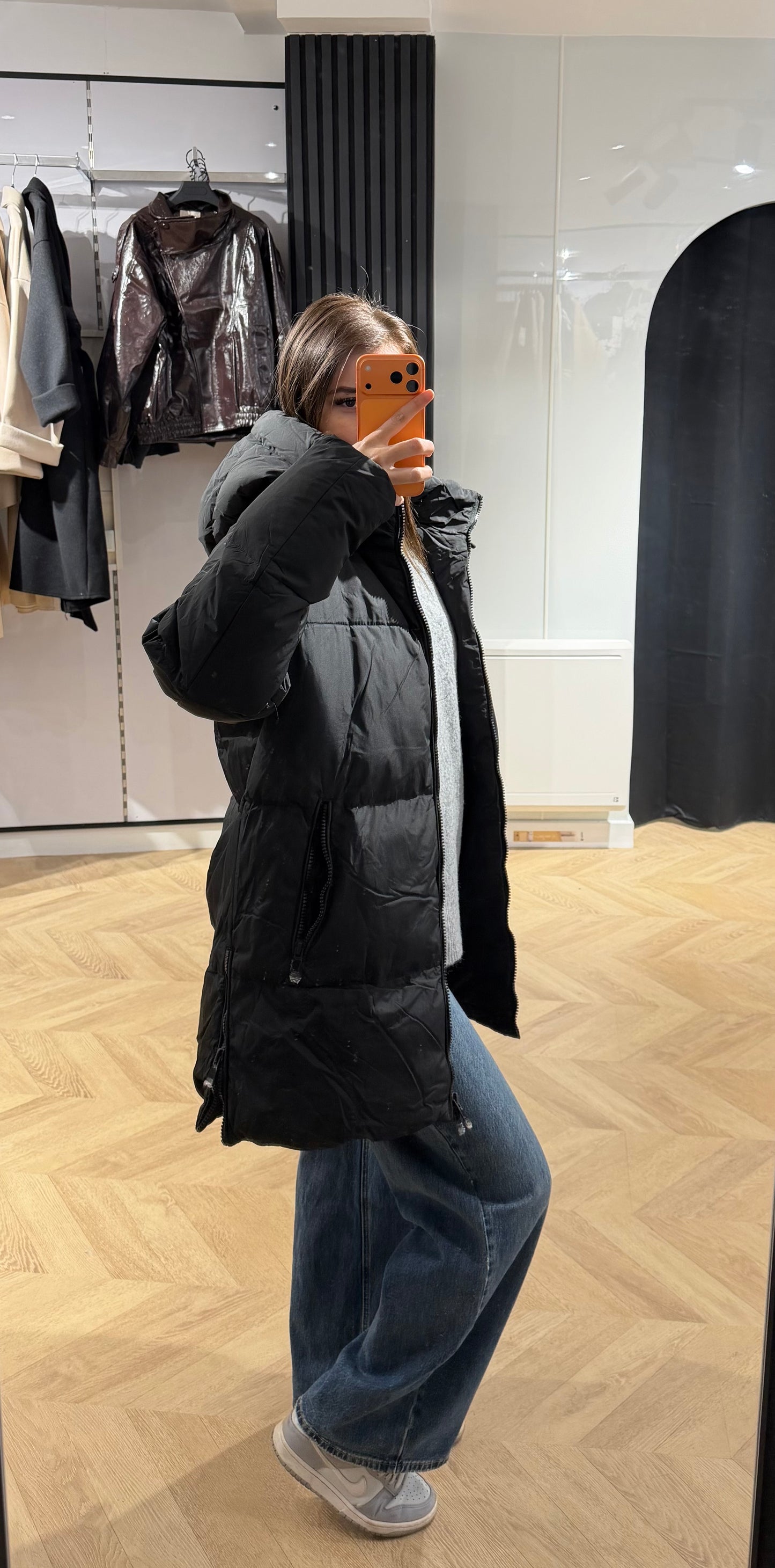 Doudoune mi longue noir