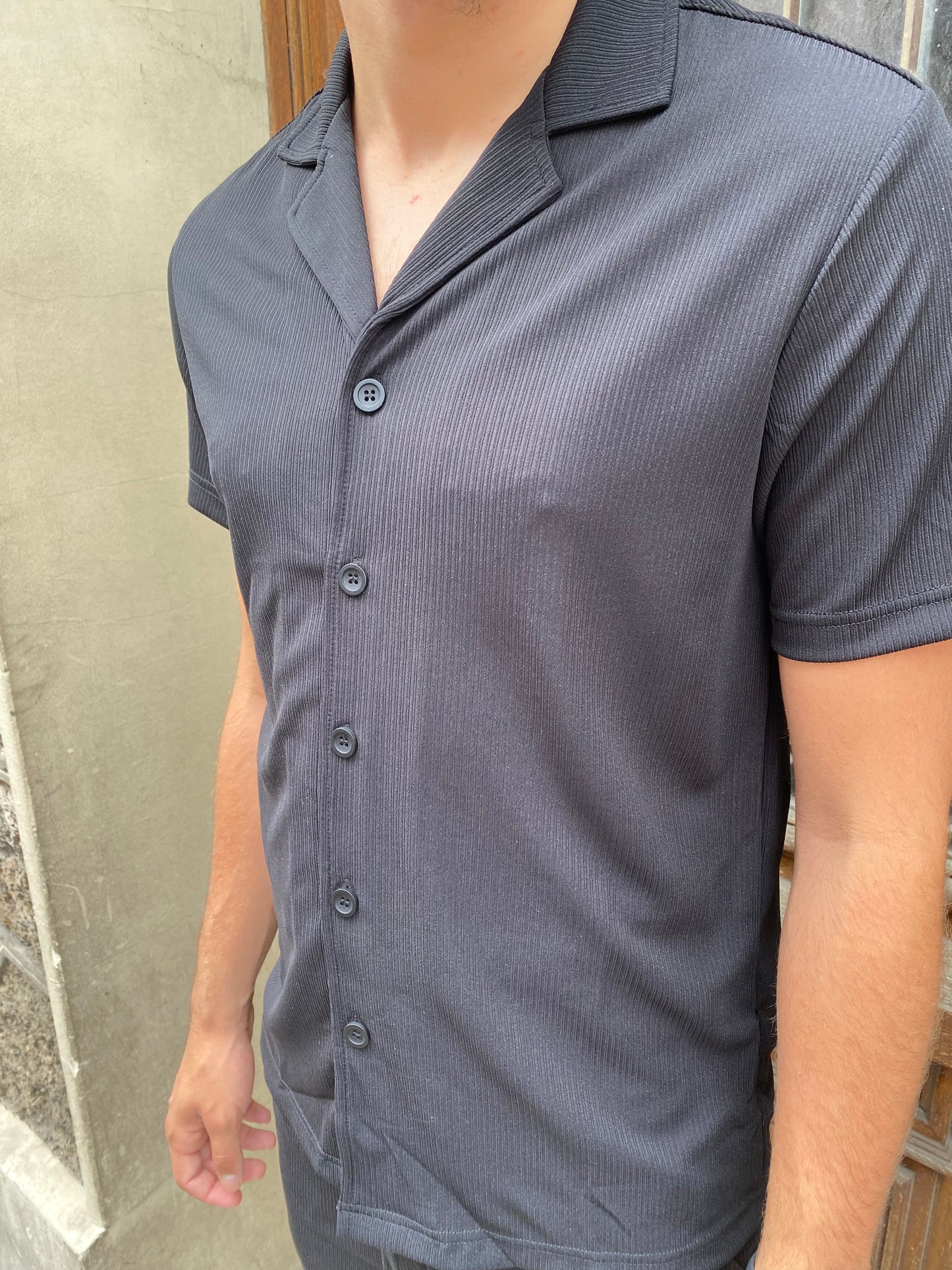 Ensemble plissé noir