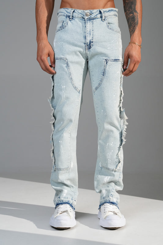 Jeans flare bleu claire