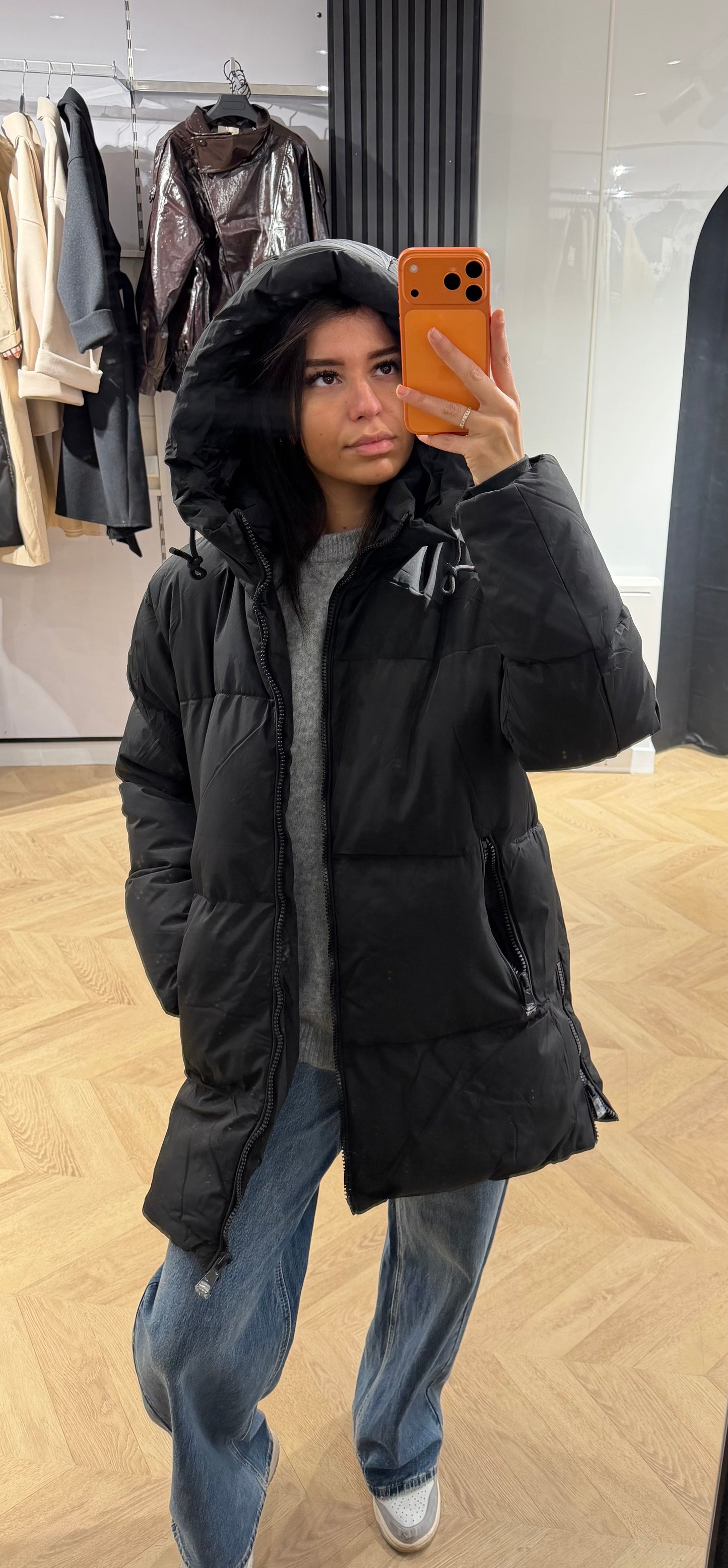 Doudoune mi longue noir