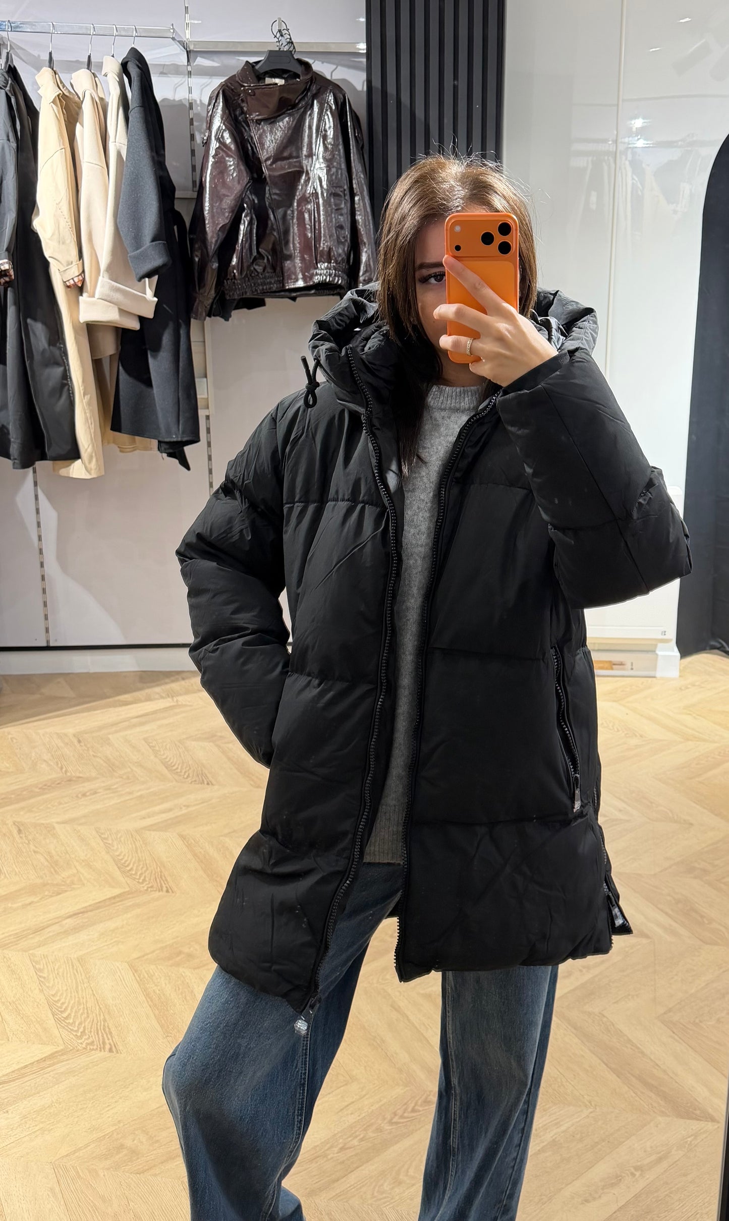 Doudoune mi longue noir