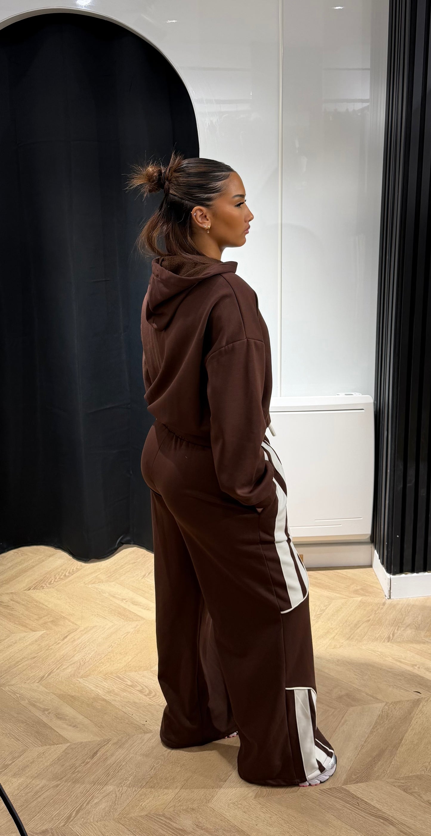 Ensemble marron rayure