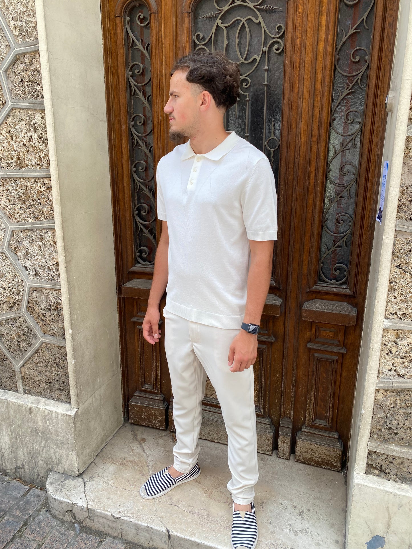 Pantalon à pince blanc