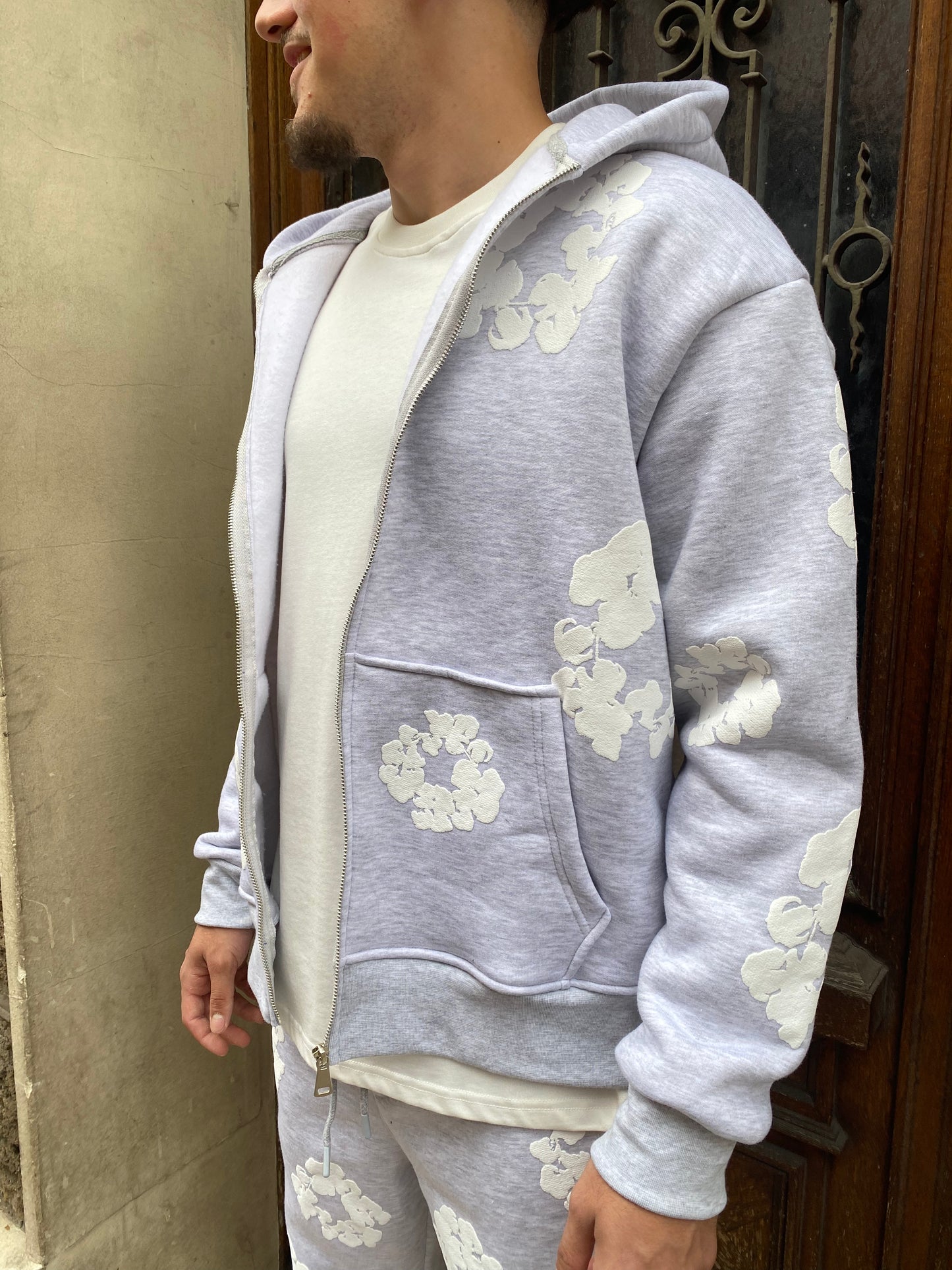 Ensembles Flowers gris