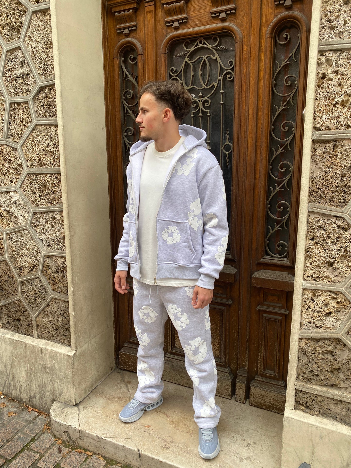 Ensembles Flowers gris