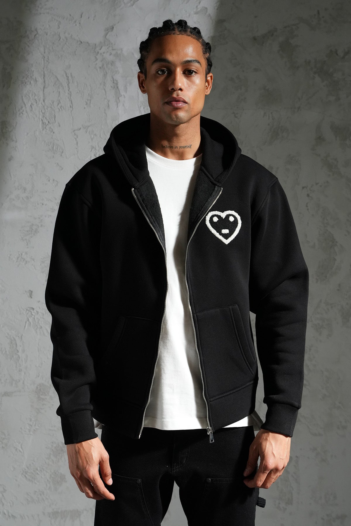 Veste à capuche coeur