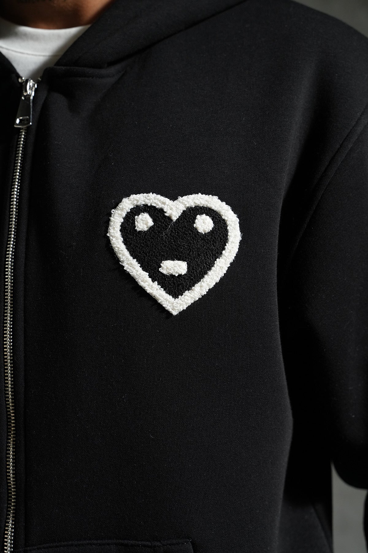 Veste à capuche coeur