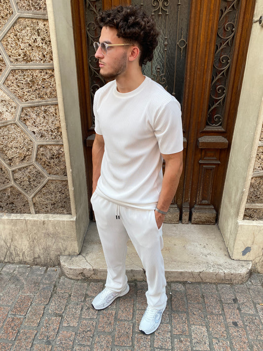 Ensemble plissé full white