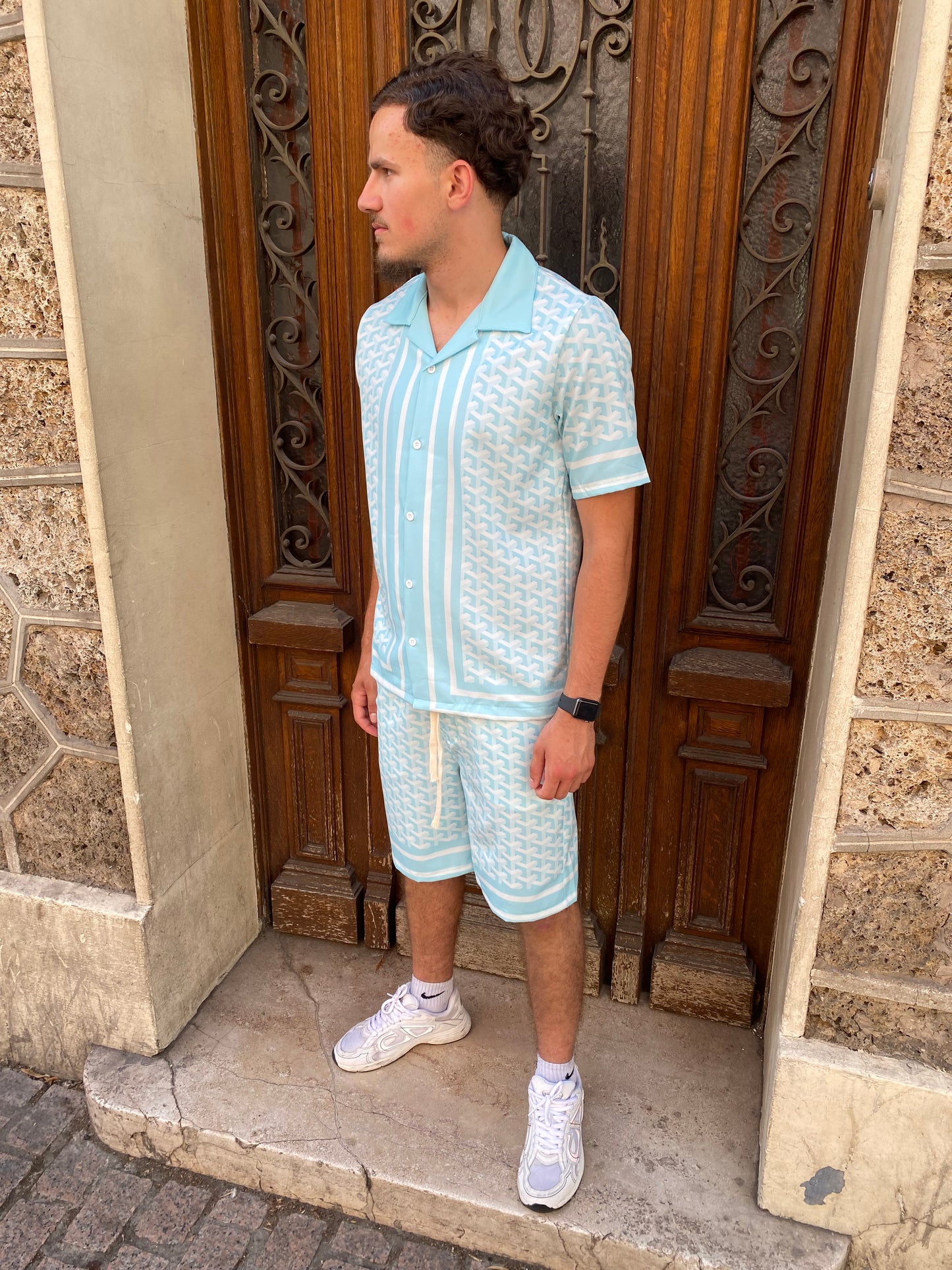 Ensemble Santorini bleu