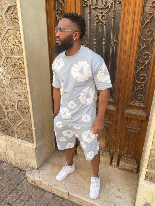 Ensemble Flower gris