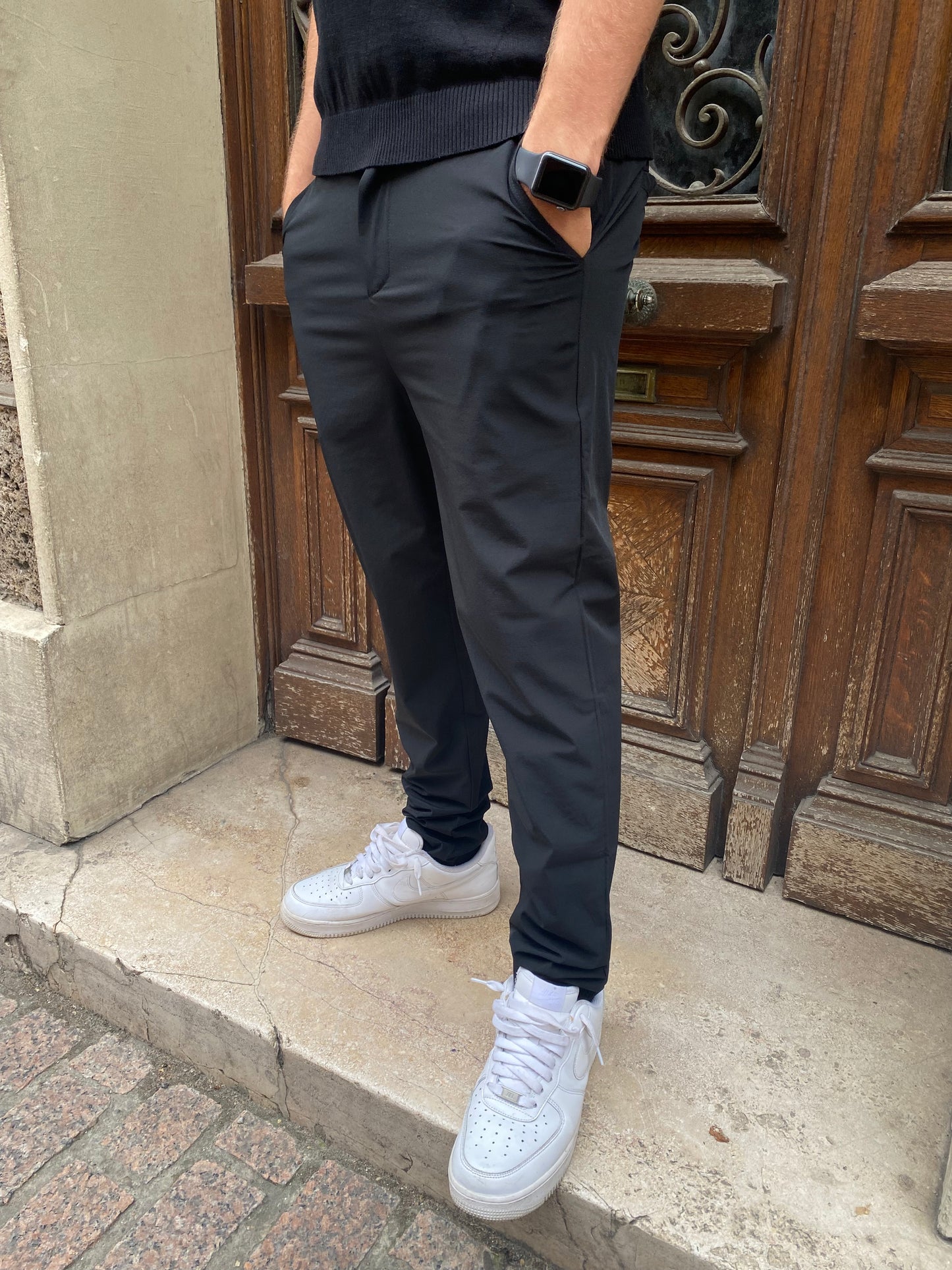 Pantalon à pince noir