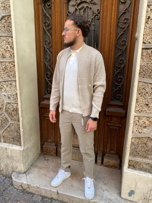 Veste en laine beige