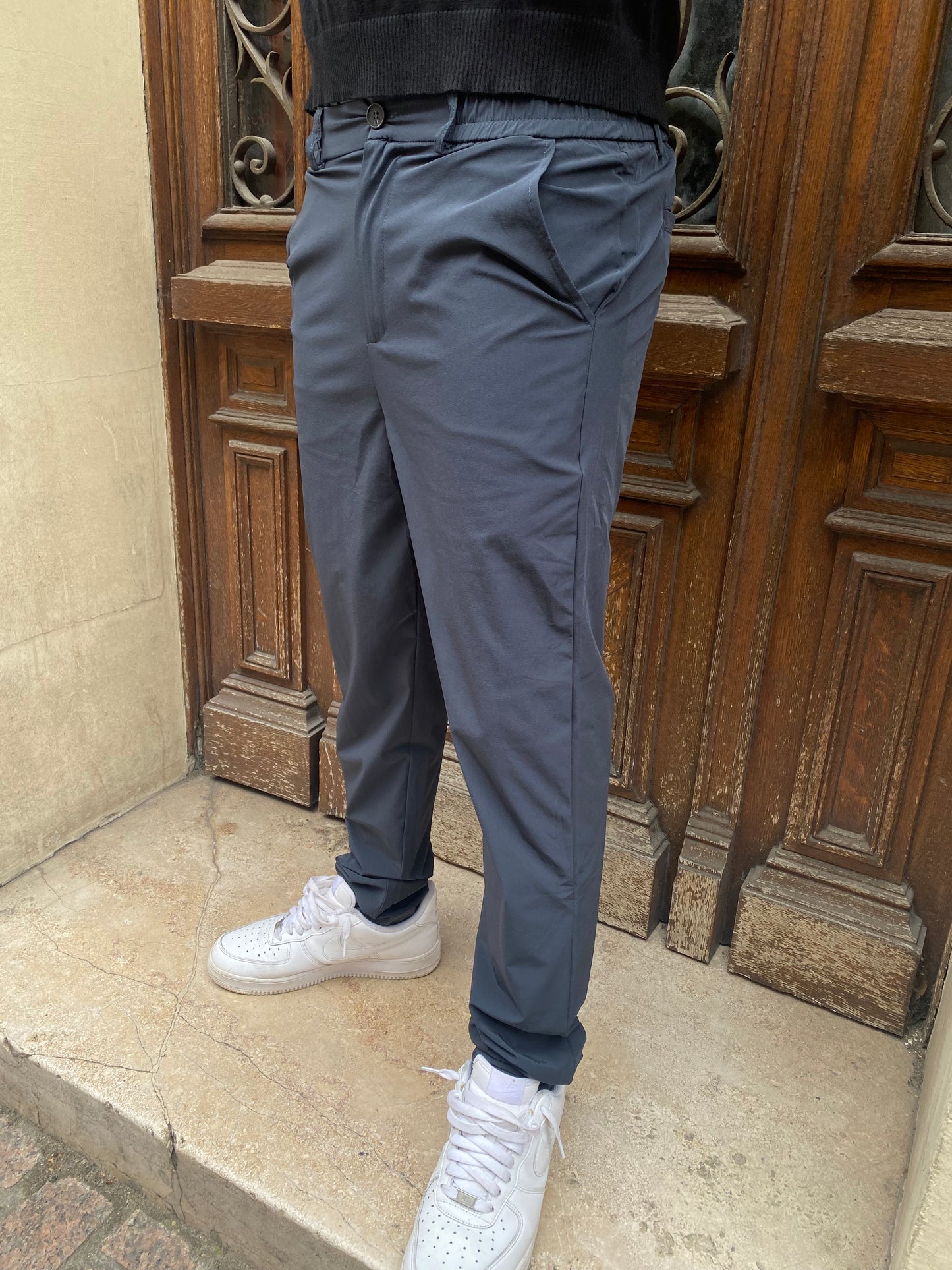 Pantalon a pince bleu