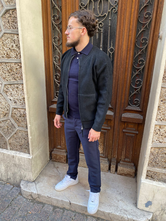 Pantalon à pince bleu nuit