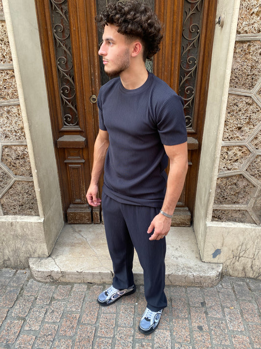 Ensemble plissé anthracite