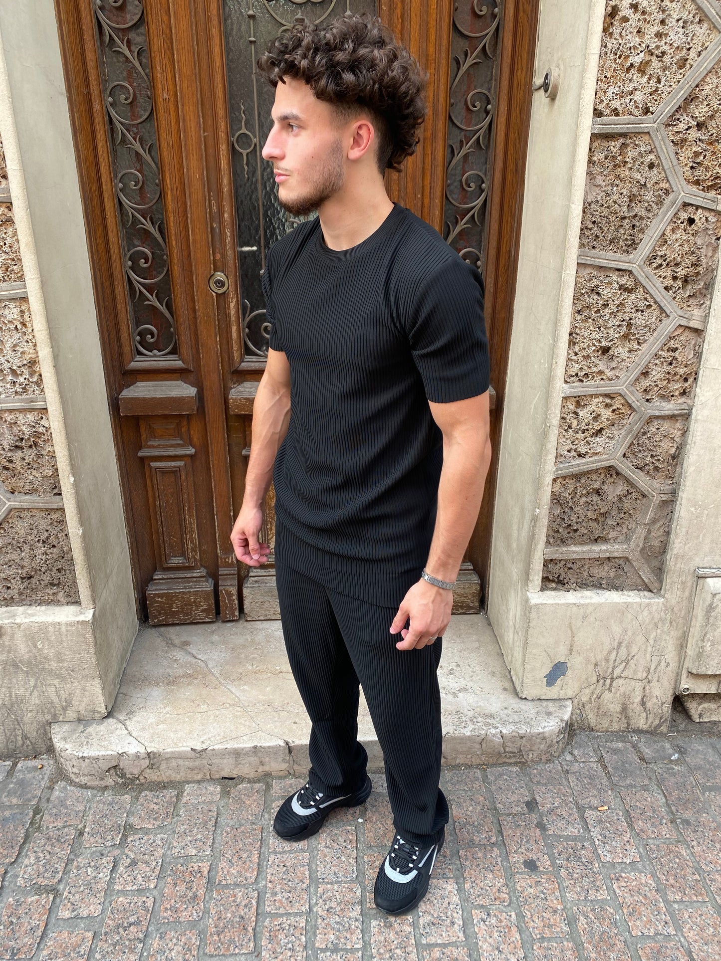 Ensemble plissé noir