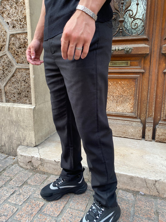Pantalon en Lin noir