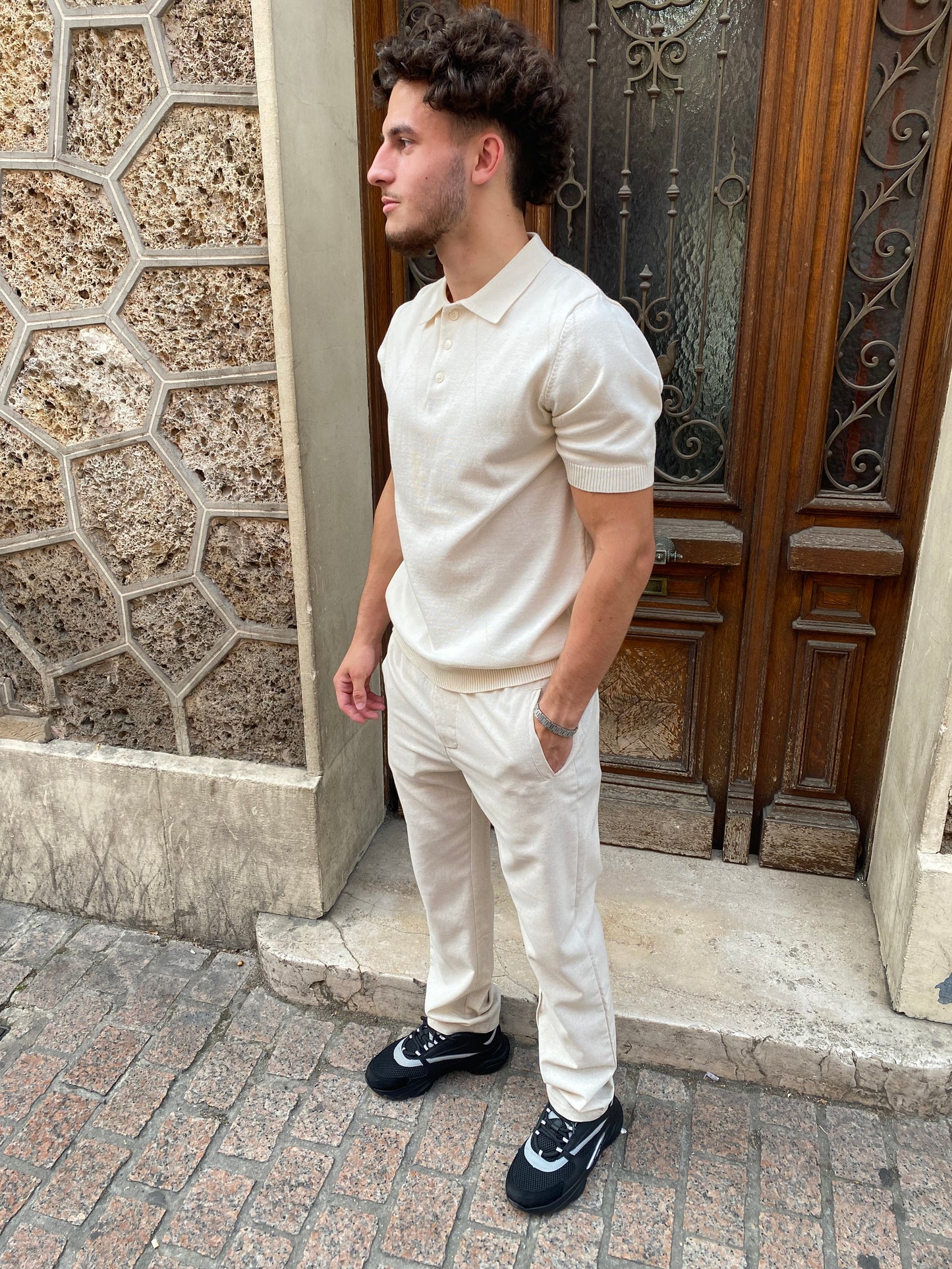 Pantalon en Lin beige