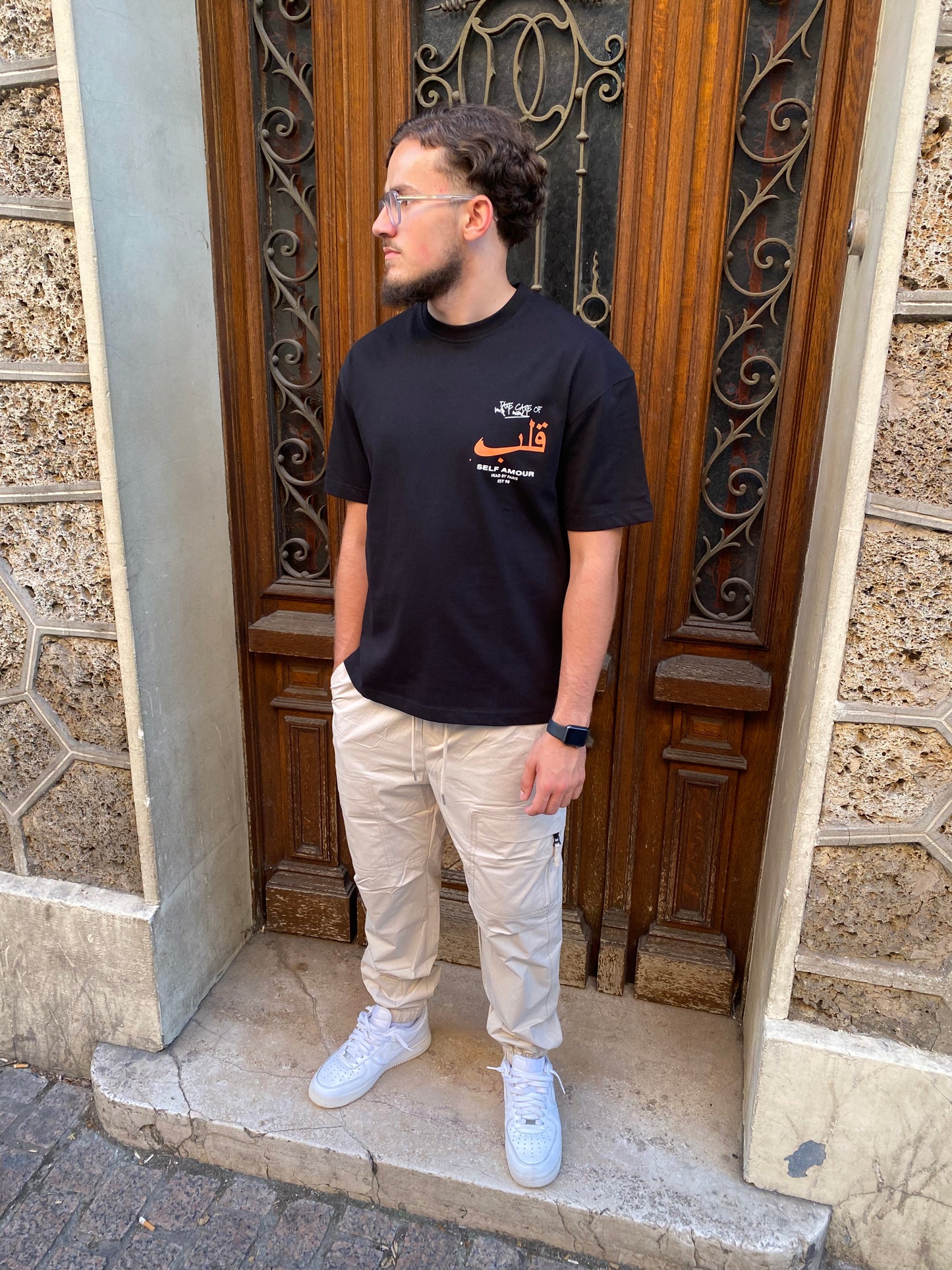 Pantalon cargo beige