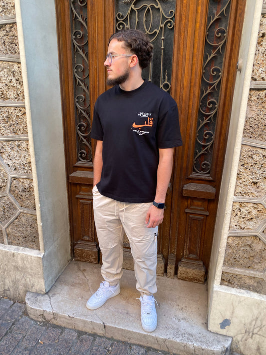 Pantalon cargo beige